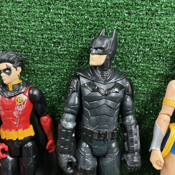 Justice League Action Figures 12" Lot 5 Batman Superman Robin Wonder Woman Flash - Picture 4 of 12